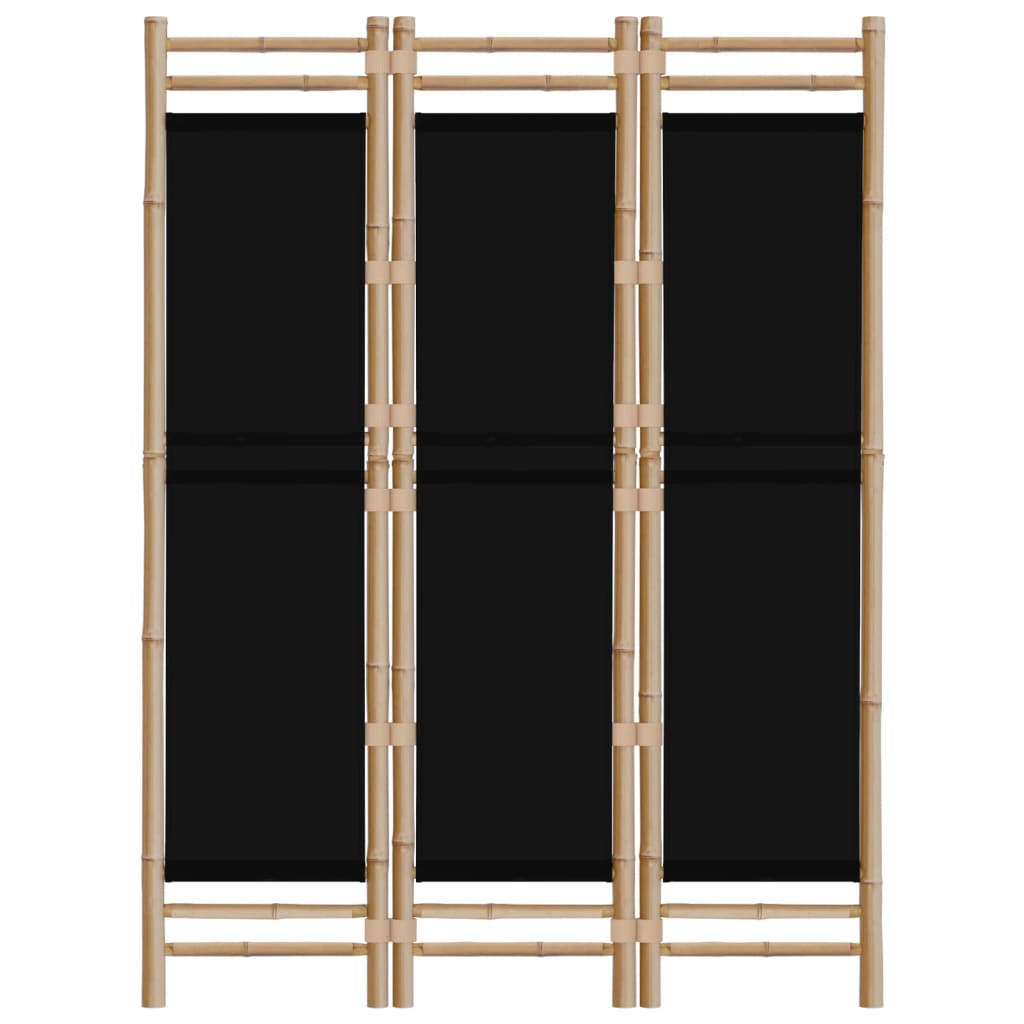 vidaXL Room Divider Foldable 6 Panel Room Divider Screen Bamboo and Canvas-30