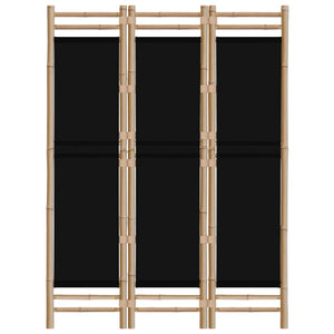 vidaXL Room Divider Foldable 6 Panel Room Divider Screen Bamboo and Canvas-30