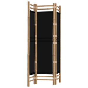 vidaXL Room Divider Foldable 6 Panel Room Divider Screen Bamboo and Canvas-37