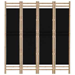 vidaXL Room Divider Foldable 6 Panel Room Divider Screen Bamboo and Canvas-14