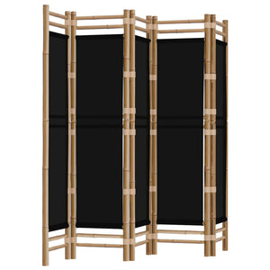 vidaXL Room Divider Foldable 6 Panel Room Divider Screen Bamboo and Canvas-11