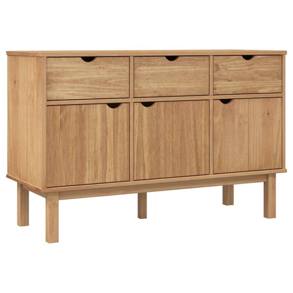 vidaXL Cabinet Storage Console Sideboard for Living Room OTTA Solid Wood Pine-0