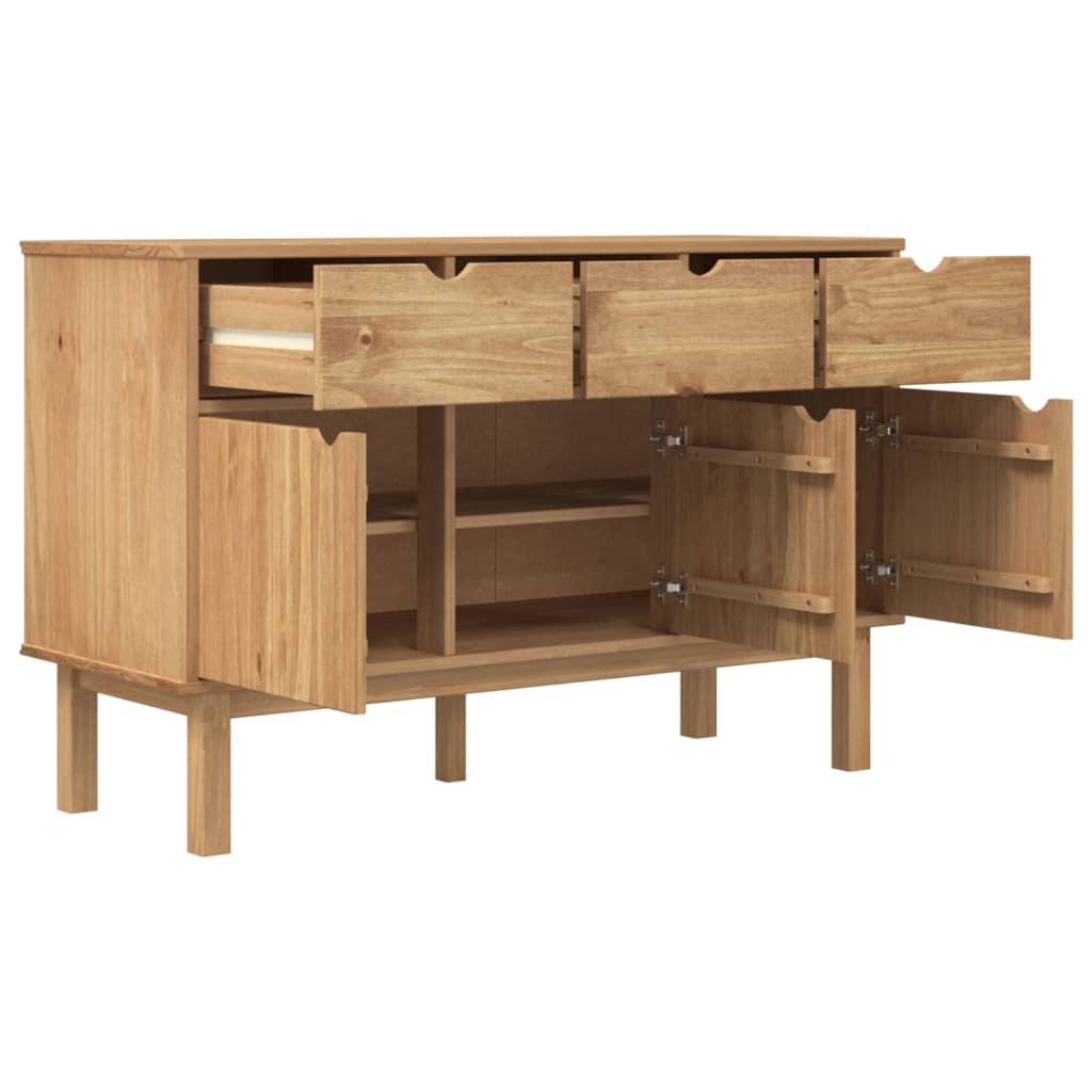 vidaXL Cabinet Storage Console Sideboard for Living Room OTTA Solid Wood Pine-20