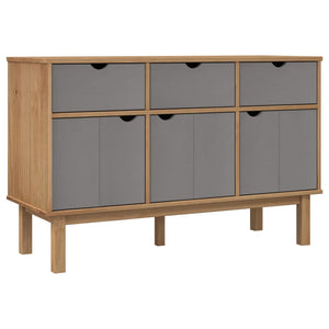 vidaXL Cabinet Storage Console Sideboard for Living Room OTTA Solid Wood Pine-6