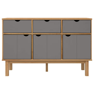 vidaXL Cabinet Storage Console Sideboard for Living Room OTTA Solid Wood Pine-7
