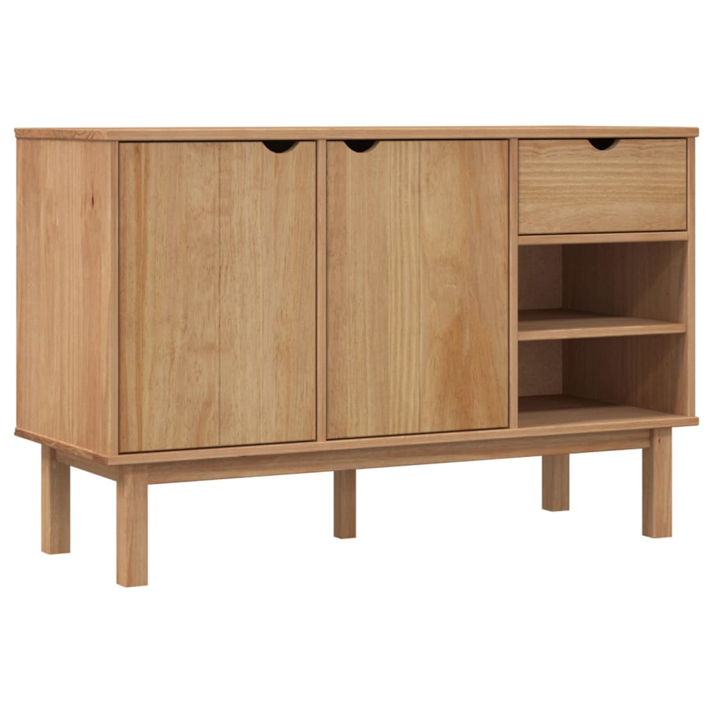 vidaXL Cabinet Storage Sideboard Cupboard with Doors OTTA Solid Wood Pine-2