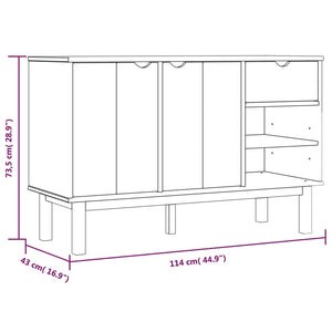 vidaXL Cabinet Storage Sideboard Cupboard with Doors OTTA Solid Wood Pine-17