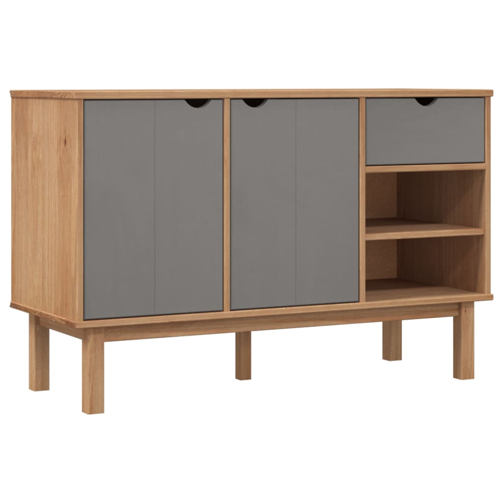 vidaXL Cabinet Storage Sideboard Cupboard with Doors OTTA Solid Wood Pine-7