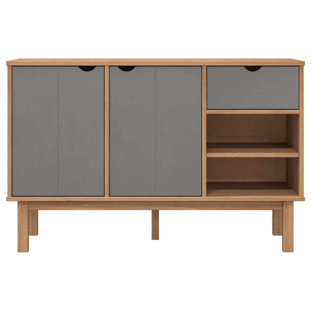 vidaXL Cabinet Storage Sideboard Cupboard with Doors OTTA Solid Wood Pine-6