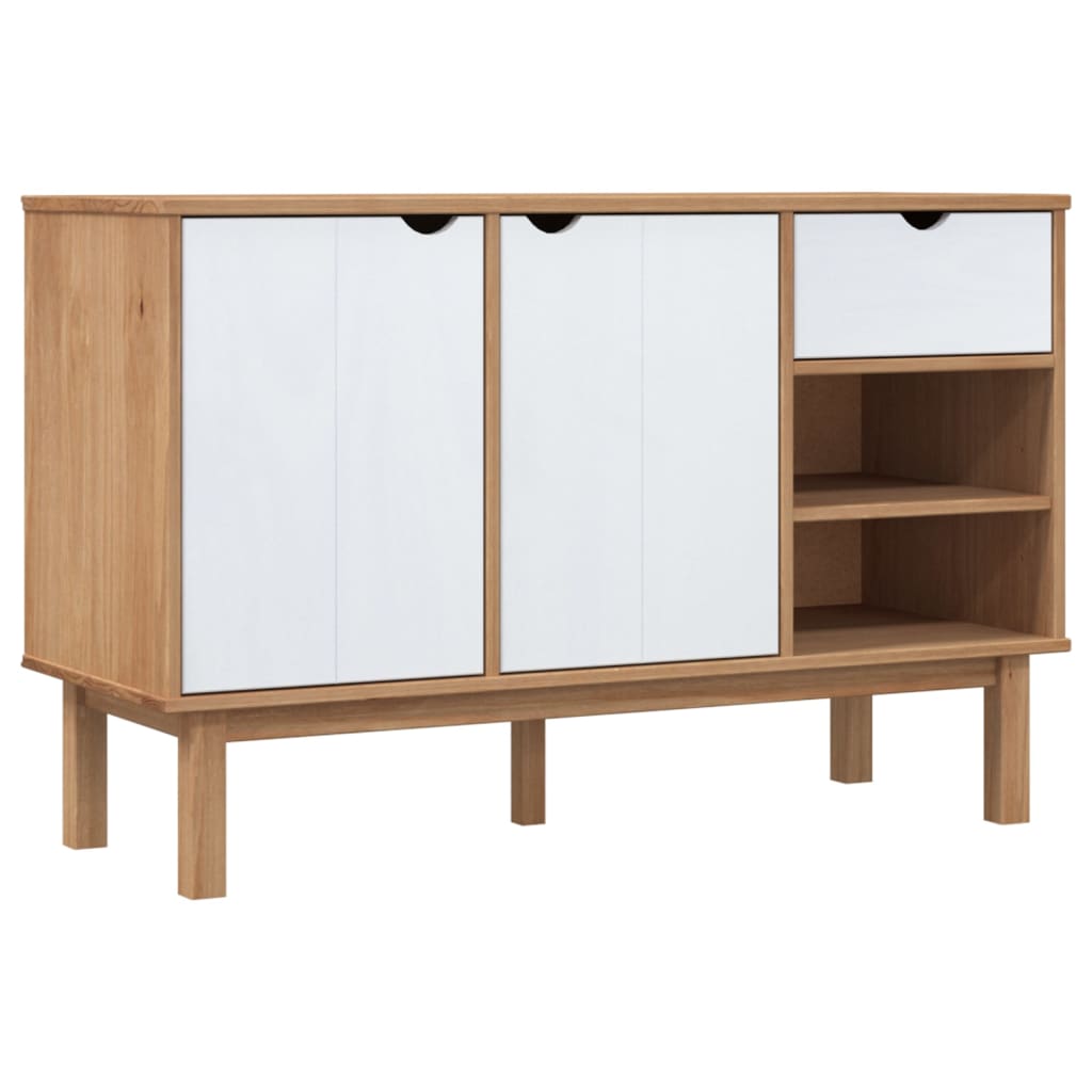 vidaXL Cabinet Storage Sideboard Cupboard with Doors OTTA Solid Wood Pine-11