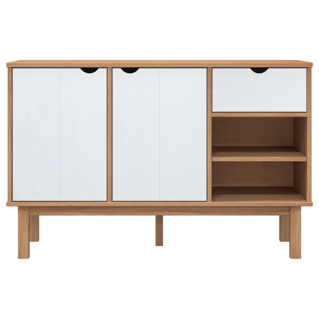 vidaXL Cabinet Storage Sideboard Cupboard with Doors OTTA Solid Wood Pine-16