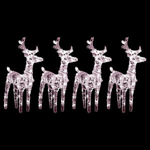 vidaXL Christmas Reindeers Xmas Decoration Light Display with LEDs Acrylic-7