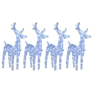 vidaXL Christmas Reindeers Xmas Decoration Light Display with LEDs Acrylic-11