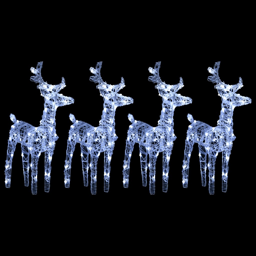 vidaXL Christmas Reindeers Xmas Decoration Light Display with LEDs Acrylic-14