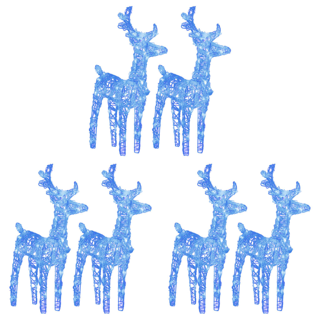 vidaXL Christmas Reindeers Xmas Decoration Light Display with LEDs Acrylic-22