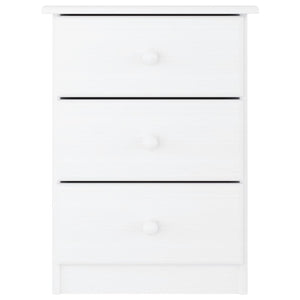 vidaXL Bedside Cabinet ALTA White 16.1"x13.8"x21.7" Solid Wood Pine-1