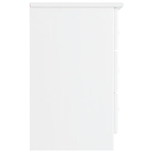 vidaXL Bedside Cabinet ALTA White 16.1"x13.8"x21.7" Solid Wood Pine-3