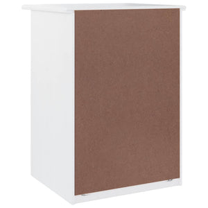 vidaXL Bedside Cabinet ALTA White 16.1"x13.8"x21.7" Solid Wood Pine-4