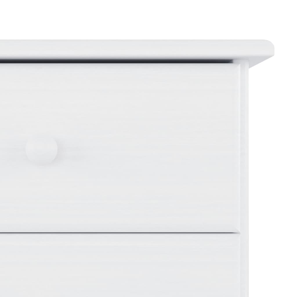 vidaXL Bedside Cabinet ALTA White 16.1"x13.8"x21.7" Solid Wood Pine-5