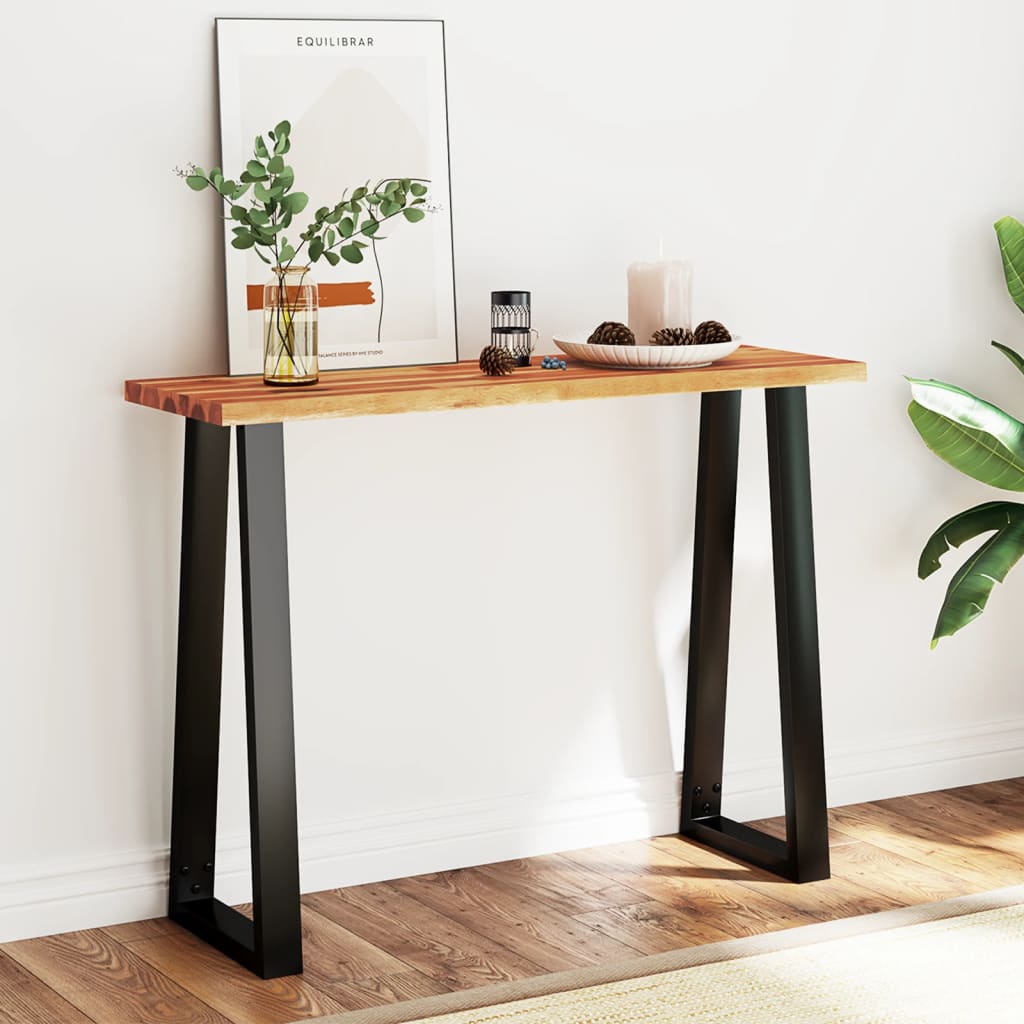 vidaXL Console Table with Live Edge Accent End Side Table Solid Wood Acacia-6
