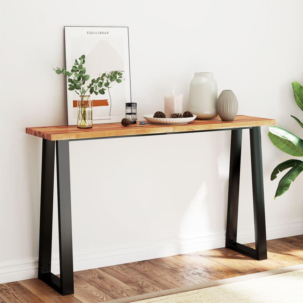 vidaXL Console Table with Live Edge Accent End Side Table Solid Wood Acacia-5