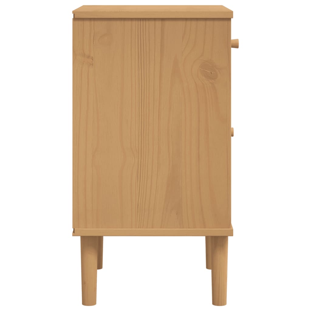 vidaXL Bedside Cabinet Furniture for Bedroom SENJA Rattan Look Solid Wood Pine-16