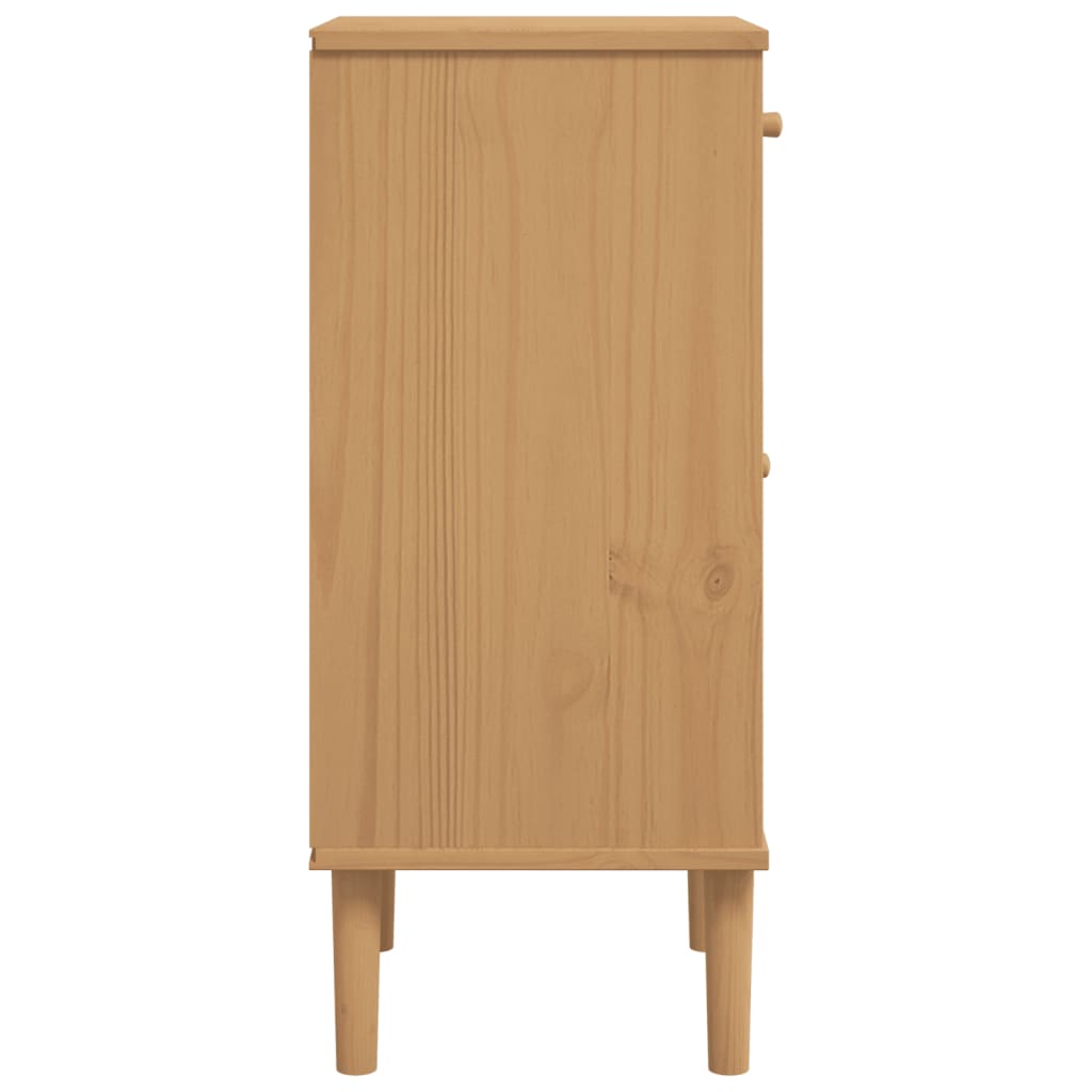 vidaXL Bedside Cabinet Furniture for Bedroom SENJA Rattan Look Solid Wood Pine-15