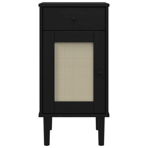 vidaXL Bedside Cabinet Furniture for Bedroom SENJA Rattan Look Solid Wood Pine-13