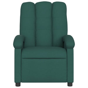 vidaXL Electric Massage Recliner Chair Dark Green Fabric-6