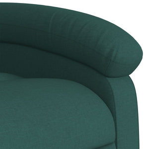 vidaXL Electric Massage Recliner Chair Dark Green Fabric-7