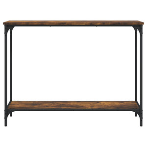 vidaXL Console Table Accent Sofa Side Table with Shelf Black Engineered Wood-33