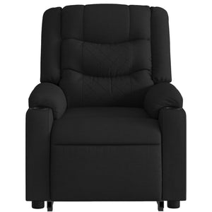 vidaXL Stand up Massage Recliner Chair Black Fabric-5