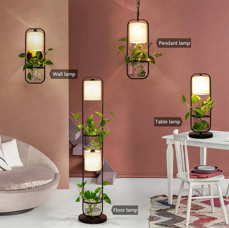 Creative Hydroponic Plant Lamp for Stylish Living Rooms and Bedrooms