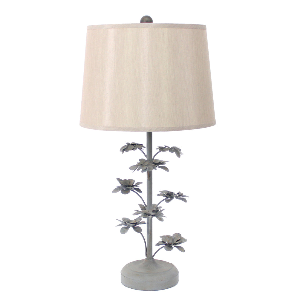 8 X 12 X 28 Gray Rustic Flowering Tree - Table Lamp - 99fab 