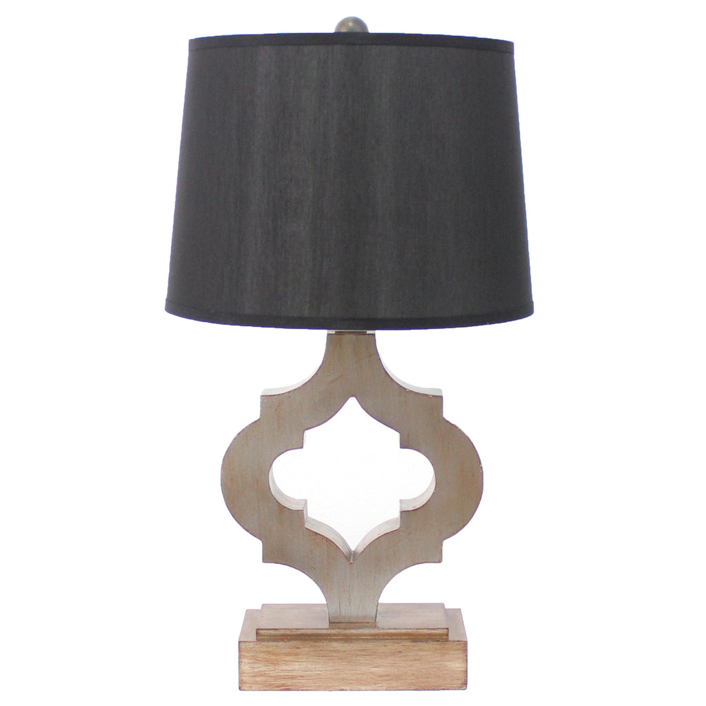 12 X 14 X 25.25 Black Traditional Wooden Linen Shade - Table Lamp - 99fab 
