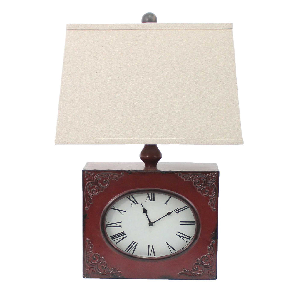 7 X 7 X 22 White Vintage Metal Clock Base - Table Lamp - 99fab 