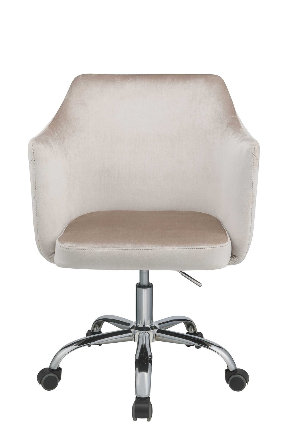 Champagne Fabric Seat Swivel Adjustable Task Chair Fabric Back Steel Frame - 99fab 