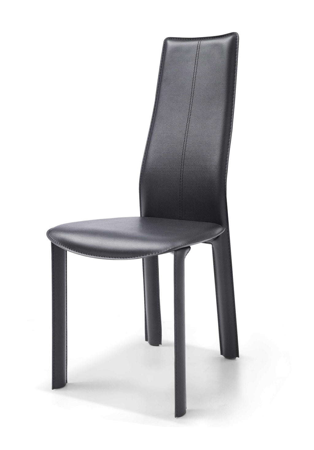 Set Of 4 Modern Dining Black Faux Leather Dining Chairs - 99fab 