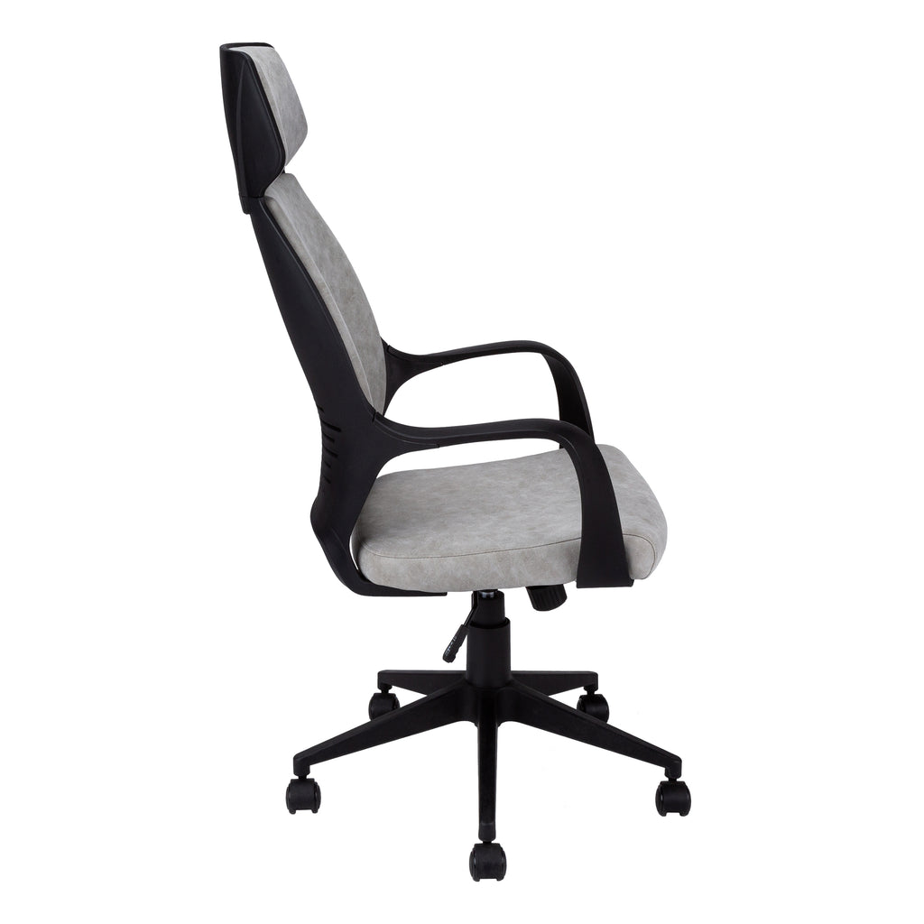 Black Microfiber Seat Swivel Adjustable Executive Chair Fabric Back Plastic Frame - 99fab 