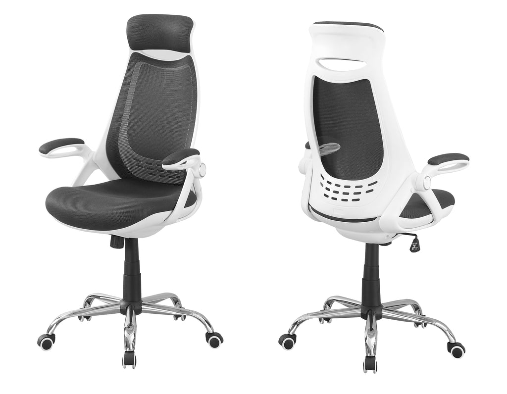 Black Polyester Seat Swivel Adjustable Executive Chair Mesh Back Plastic Frame - 99fab 