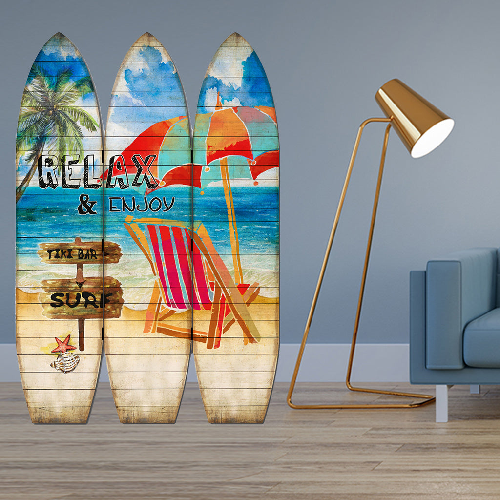 47X1X71 Multicolor Surfboard Screen - 99fab 