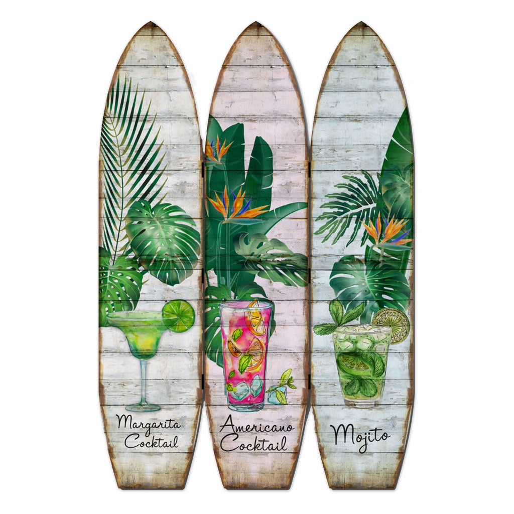 47 X 1 X 71 Multicolor Wood Surfboard  Screen - 99fab 