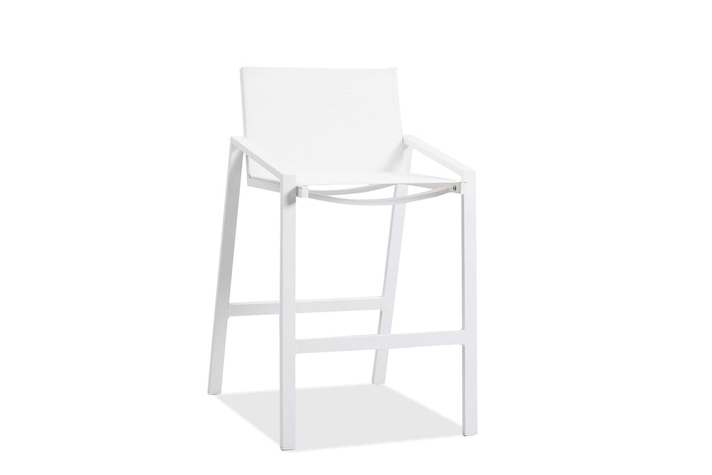Set Of 2 White Stainless Steel Bar Stools - 99fab 