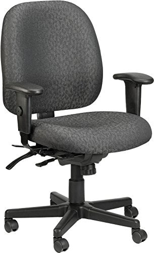 Black Fabric Seat Swivel Adjustable Task Chair Fabric Back Plastic Frame - 99fab 