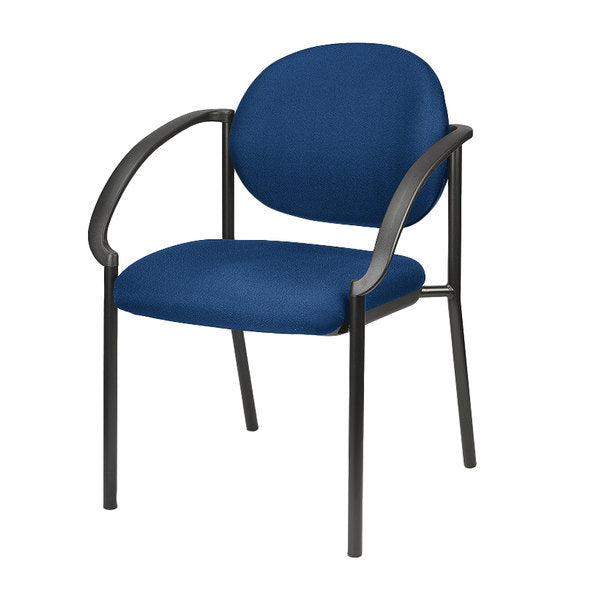 Set Of Two Navy Blue Fabric Seat Swivel Adjustable Task Chair Fabric Back Steel Frame - 99fab 