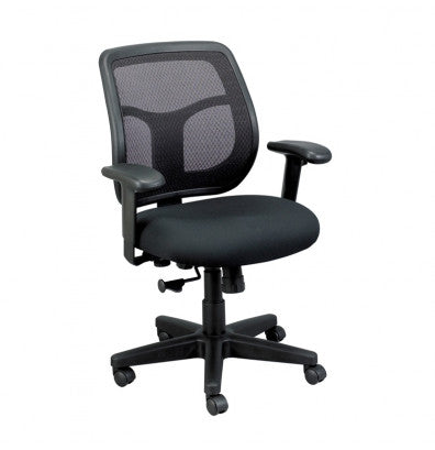 Black Fabric Seat Swivel Adjustable Task Chair Mesh Back Plastic Frame - 99fab 