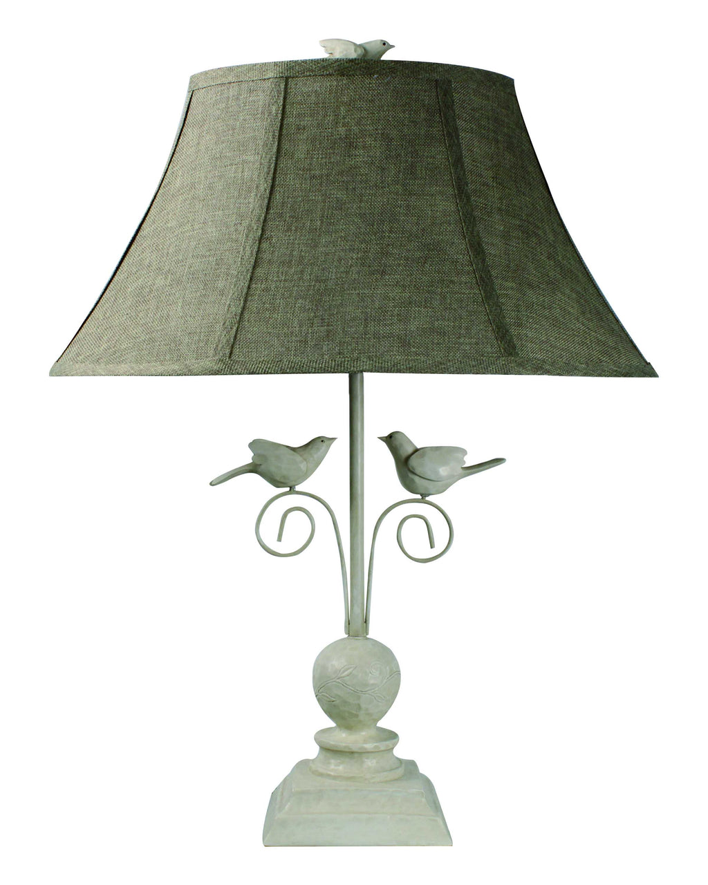 Cheerful White Table Lamp With 3D White Birds - 99fab 