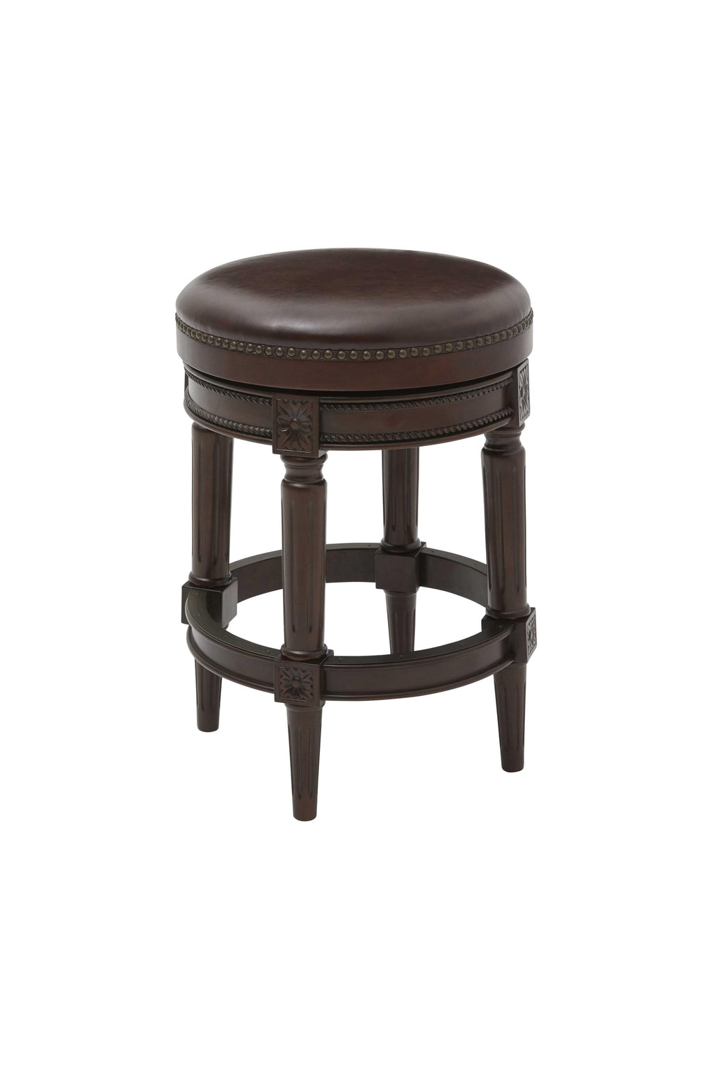 Counter Height Stool In Distressed Walnut Finished - 99fab 