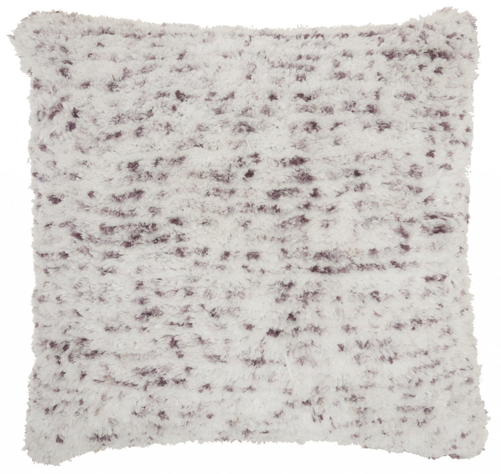 Soft Shaggy Purple And White Spotted Throw Pillow - 99fab 