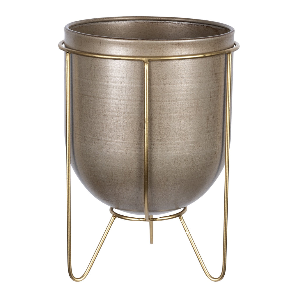 Bronze And Gold Metal Plant Pot - 99fab 